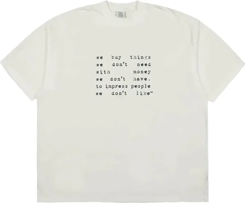 VETEMENTS Tee Rep — Kakobuy Spreadsheet
