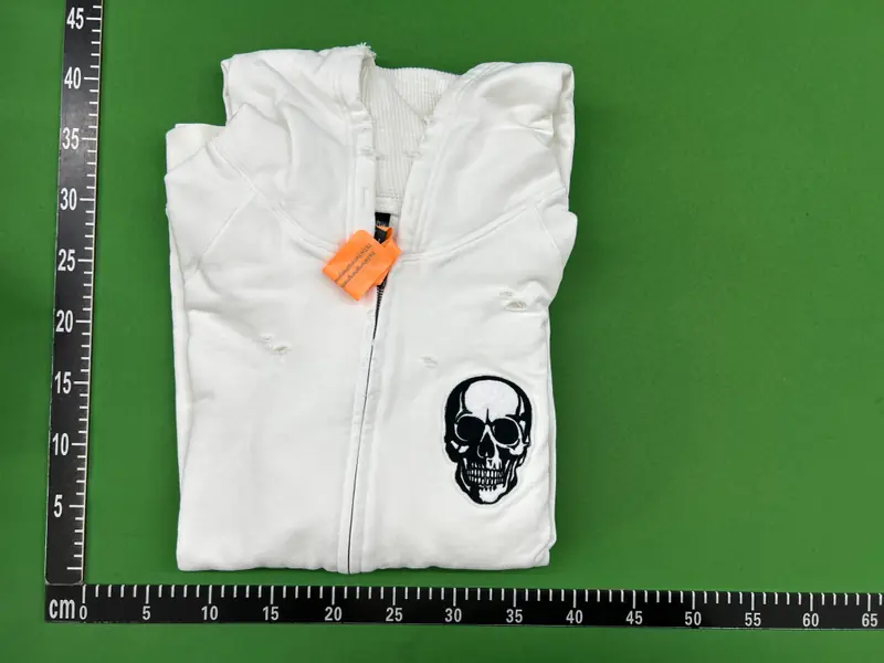 White Number Nine Double Skull Hoodies QC photo 2