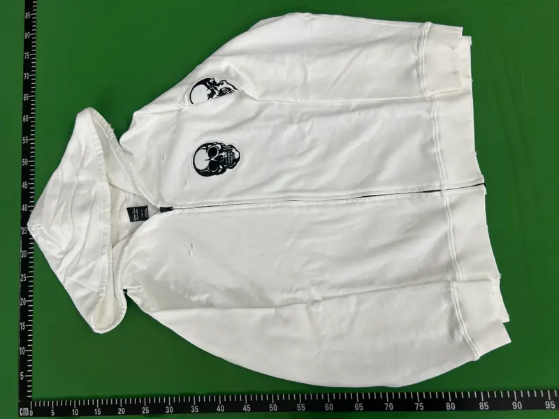 White Number Nine Double Skull Hoodies QC photo 12