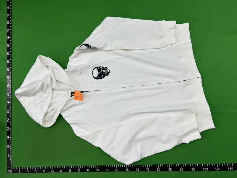White Number Nine Double Skull Hoodies QC photo 4