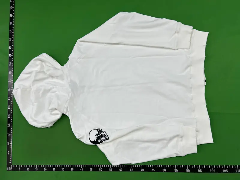 White Number Nine Double Skull Hoodies QC photo 5