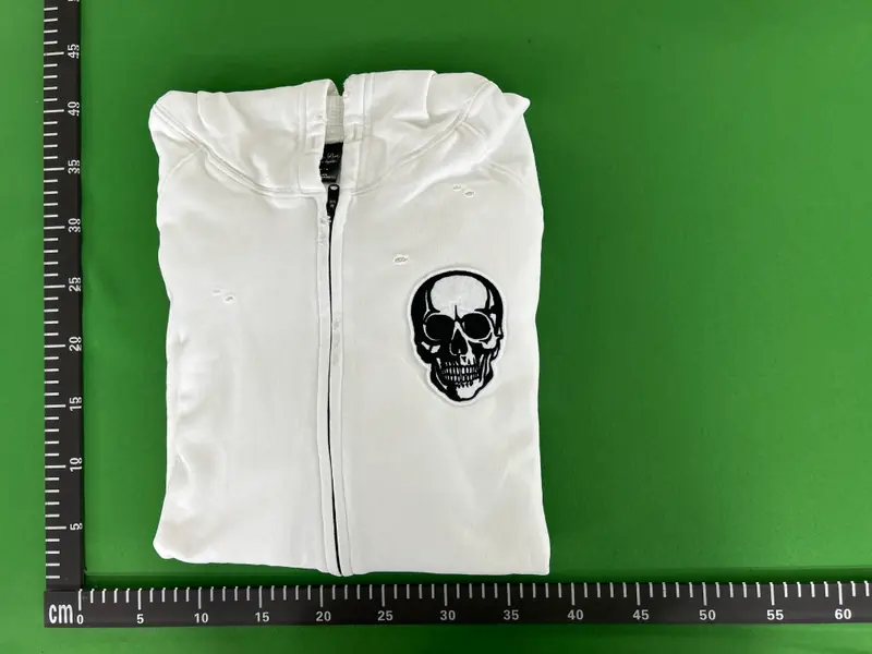 White Number Nine Double Skull Hoodies QC photo 6