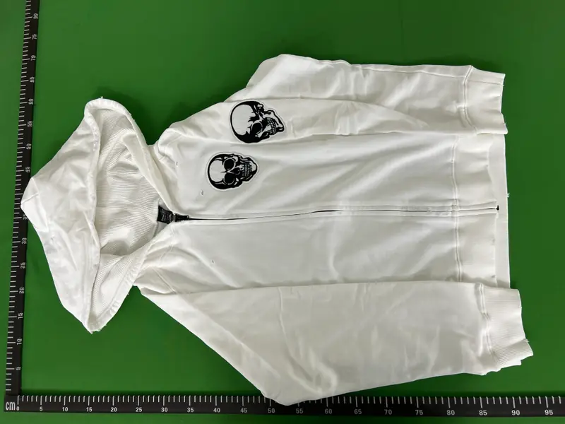 White Number Nine Double Skull Hoodies QC photo 8