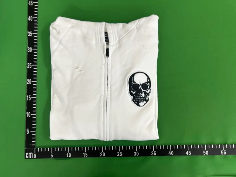 White Number Nine Double Skull Hoodies QC photo 10