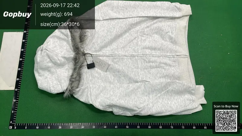 WLNEXT Fur Hoodie (Grey) QC photo 8