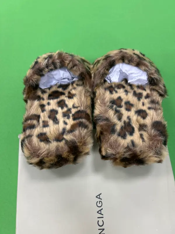 Balenciaga leopard fur slides QC photo 18