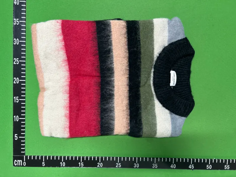 Saint Laurent Striped Mohair Knit Sweater QC photo 1