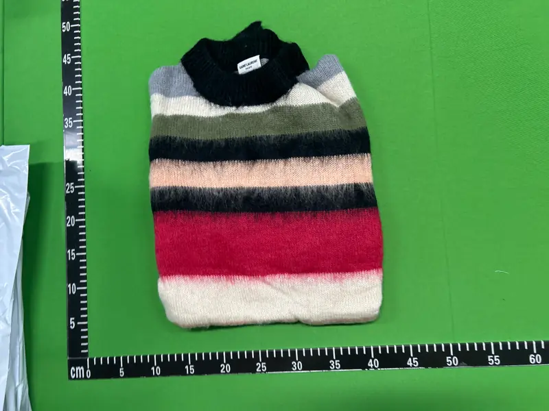 Saint Laurent Striped Mohair Knit Sweater QC photo 5