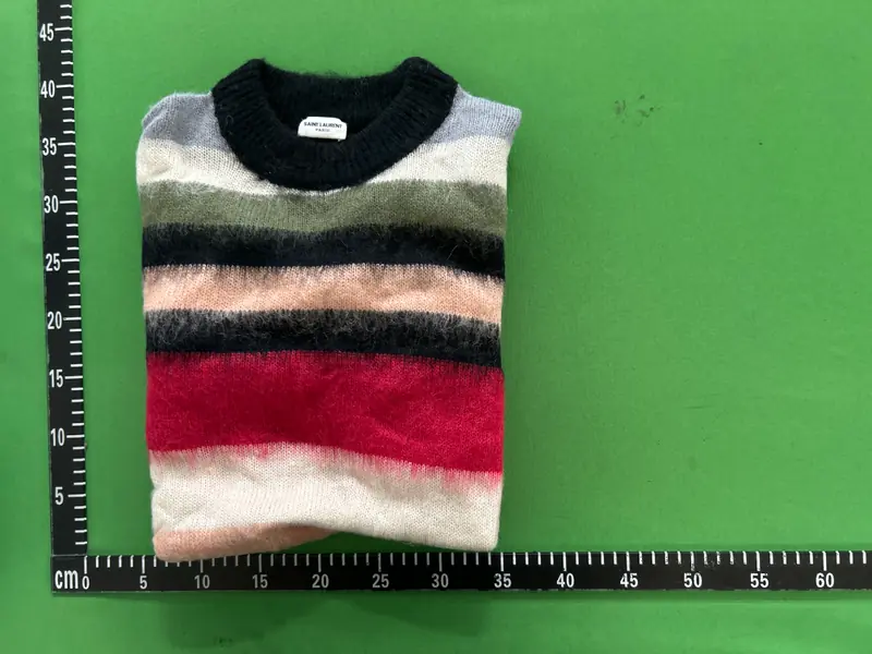 Saint Laurent Striped Mohair Knit Sweater QC photo 9