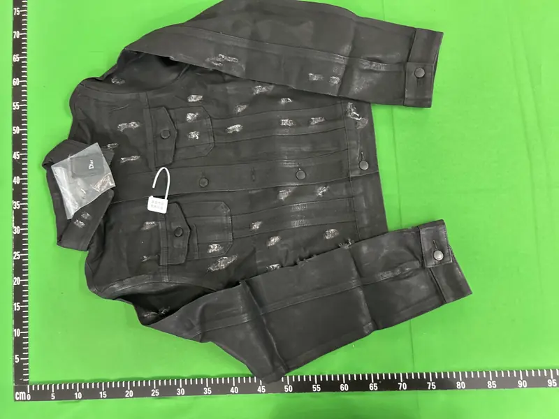 Dior Hedi Slimane Strip Wax Denim Jacket QC photo 11