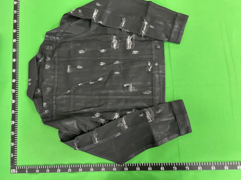 Dior Hedi Slimane Strip Wax Denim Jacket QC photo 12