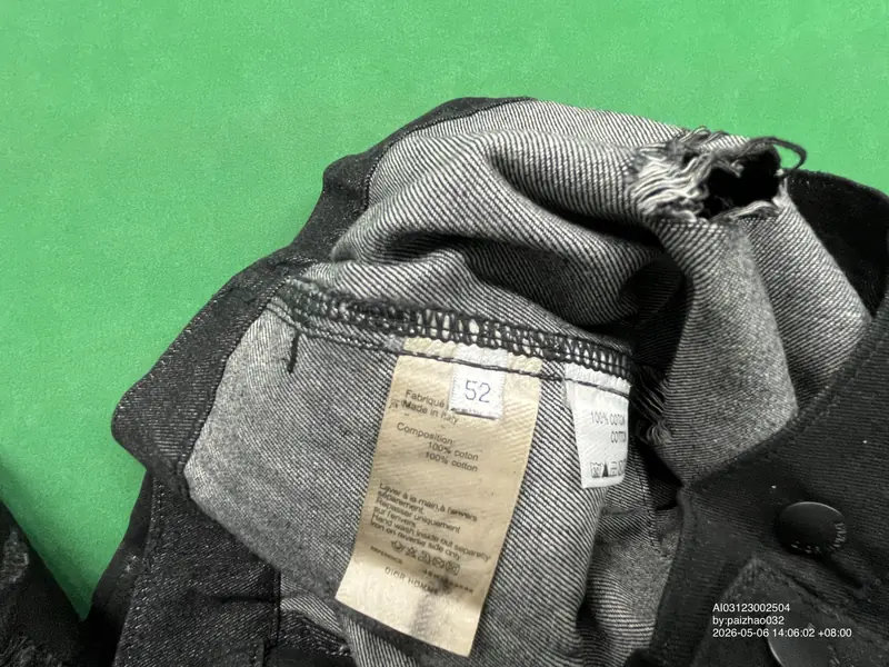 Dior Hedi Slimane Strip Wax Denim Jacket QC photo 16