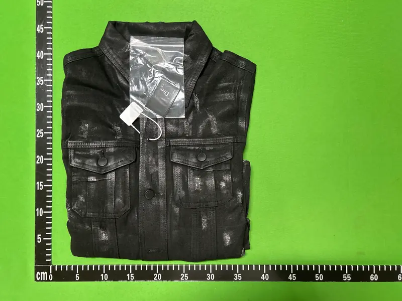 Dior Hedi Slimane Strip Wax Denim Jacket QC photo 5