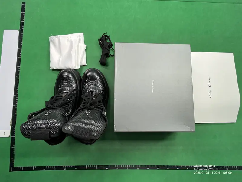 Rick Owens Snakeskin Geobaskets QC photo 17