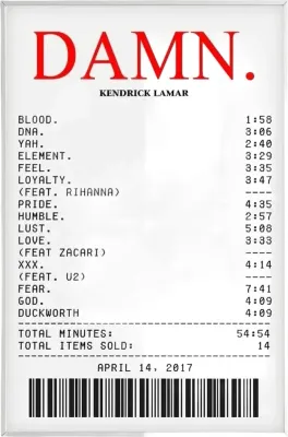 DAMN. Receipt carpet Rep