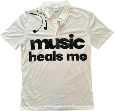 "Music Heals Me" Polo Shirt Rep