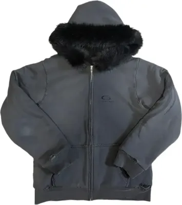 Balenciaga Fur Zipper Hoodie (Black) Rep