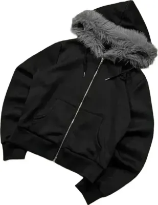 WLNEXT Fur Hoodie (Black) Rep
