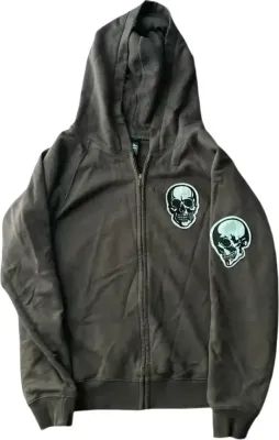 Number Nine Skull Zip-Up Hoodie Rep