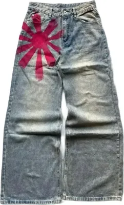 From the street Washed Jeans (Red/Grey) Rep